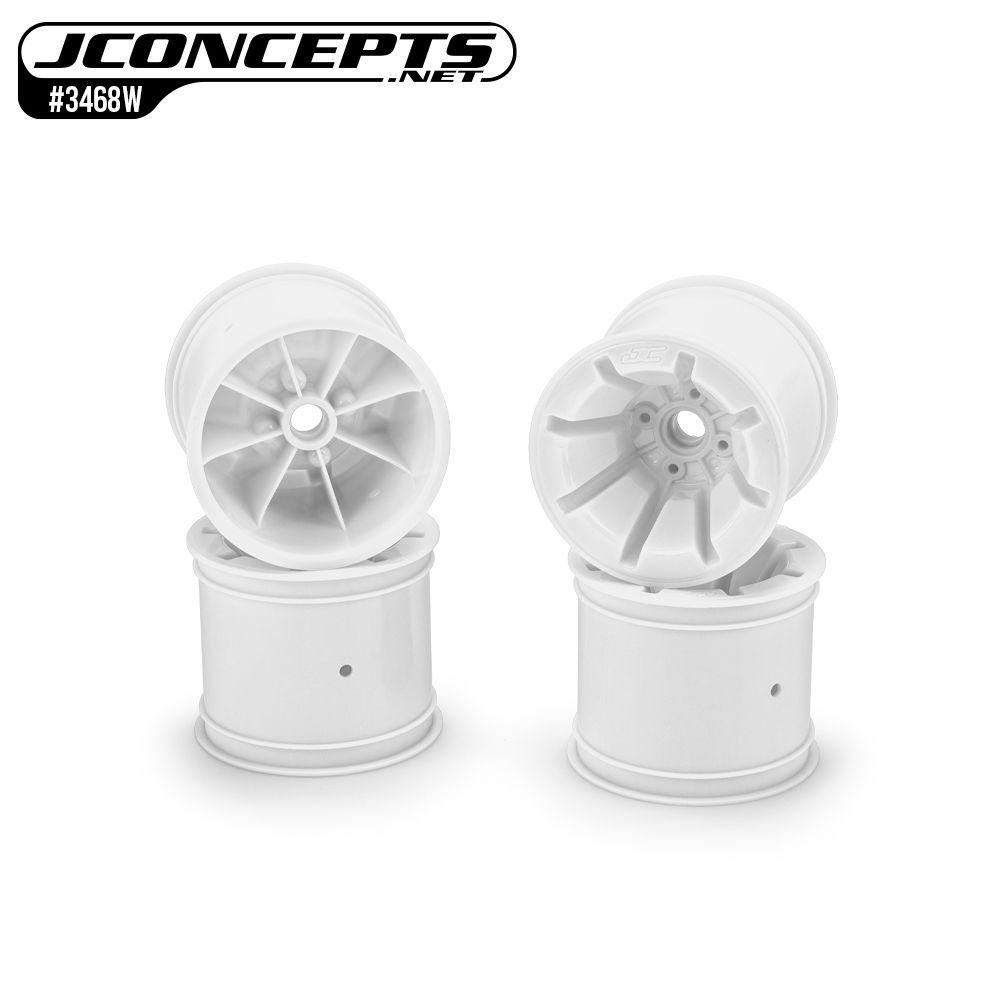 JConcepts Pioneer - RC10T 2.2" wide front wheel, white - 4pc