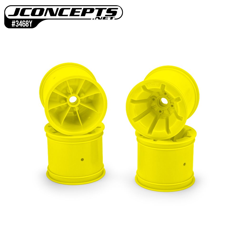 JConcepts Pioneer - RC10T 2.2" wide front wheel, yellow - 4pc
