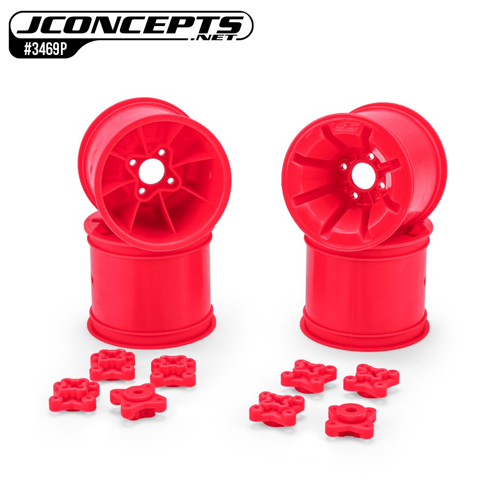 JConcepts Pioneer - RC10T 2.2" rear wheel, retro pink - 4pc