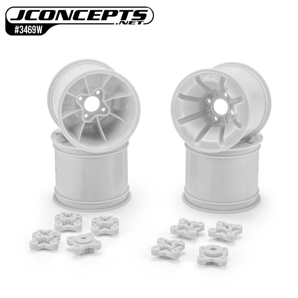 JConcepts Pioneer - RC10T 2.2" rear wheel, white - 4pc