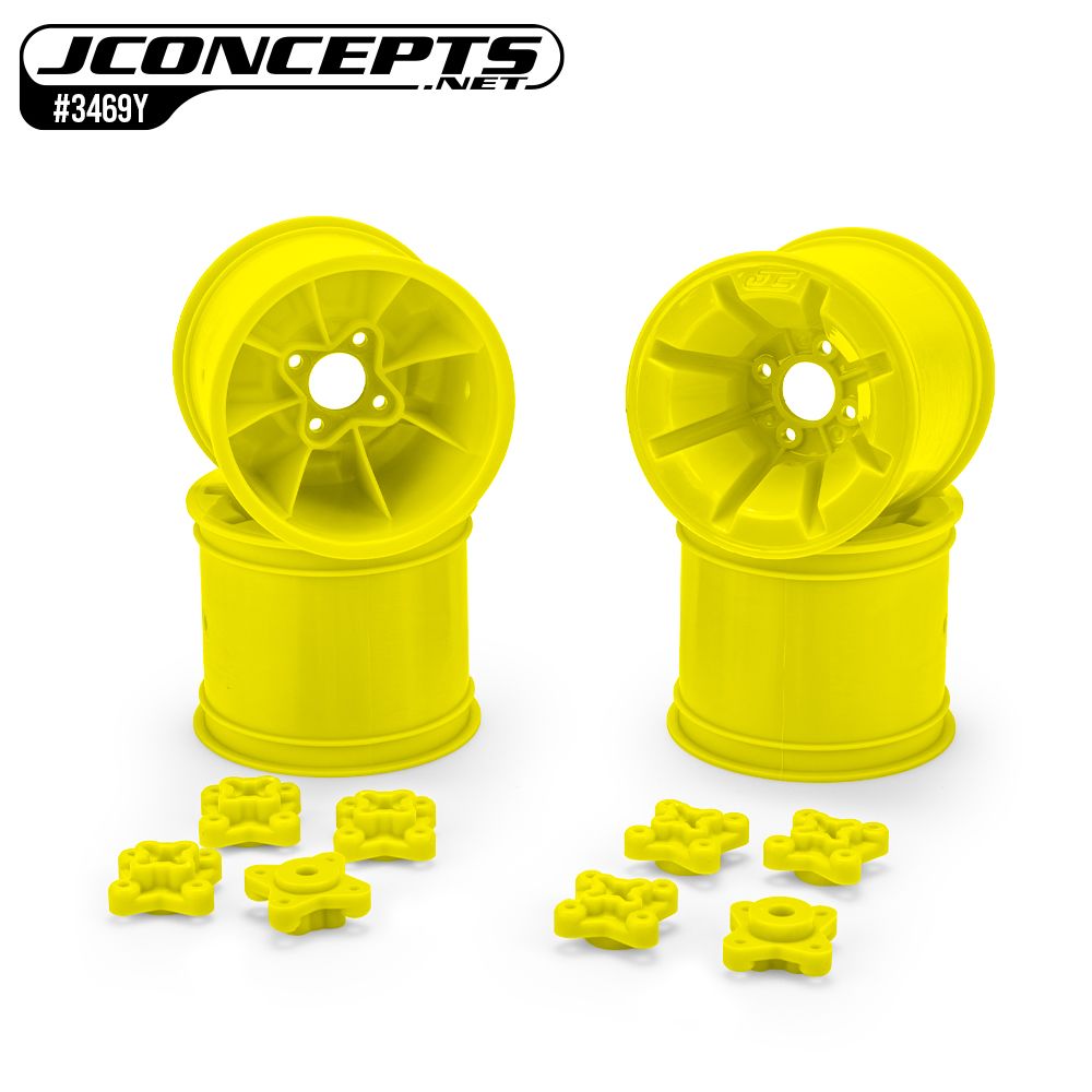 JConcepts Pioneer - RC10T 2.2" rear wheel, yellow - 4pc
