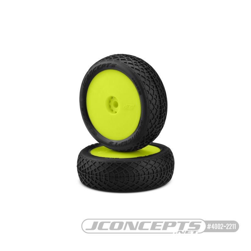 Ellipse - green compound - pre-mounted, yellow wheels (Fits - Losi Mini-B front)
