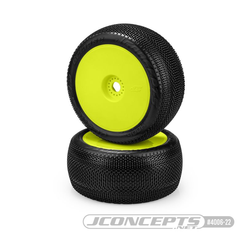 JConcepts Relapse - green compound, pre-mounted on 3369Y wheels (Fits – 1/8th off-road truck vehicles)