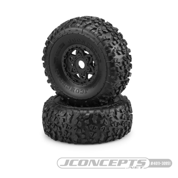 JConcepts Landmines - Yellow Compound - (pre-mounted for Arrma Mojave on #3433B wheels)