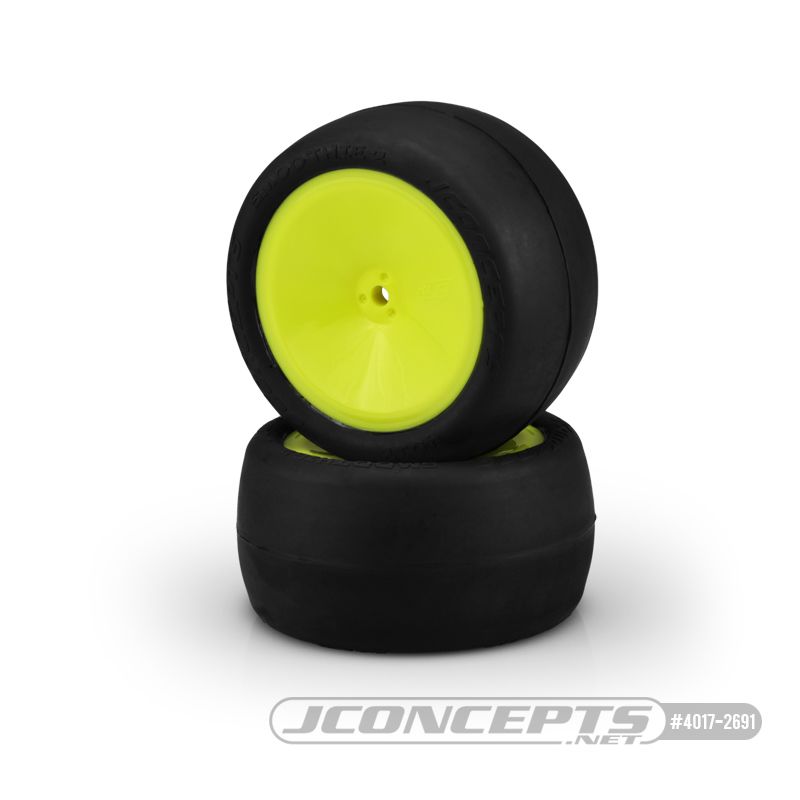 Jconcepts Smoothie 2 Silver Compound Pre-Mounted on 3348Y Wheels