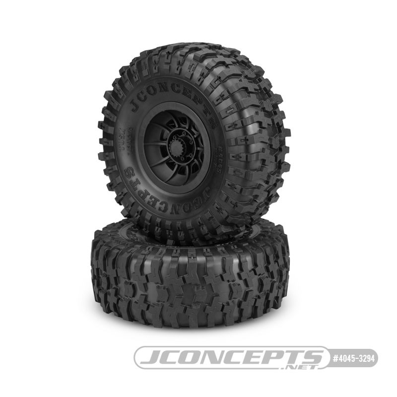 JConcepts 2.9" Tusk - SCX6 Tire, Green Compound - Pre-Mounted - Click Image to Close