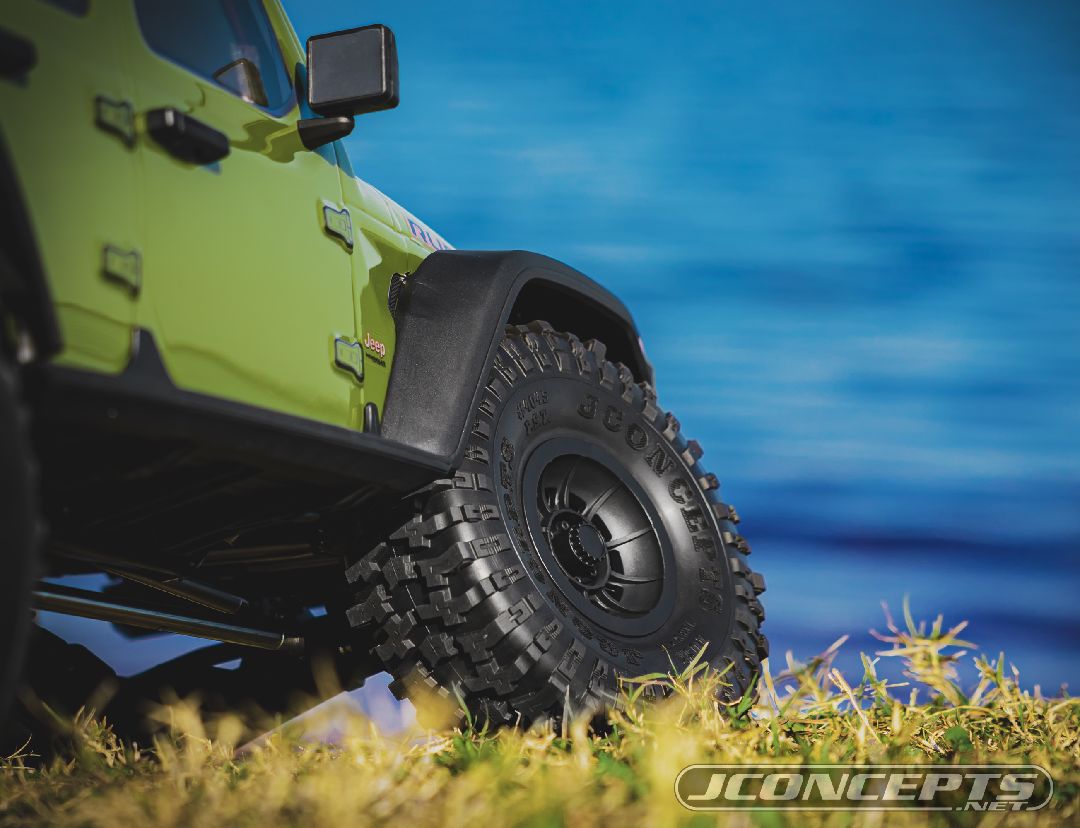 JConcepts 2.9" Tusk - SCX6 Tire, Green Compound - Pre-Mounted