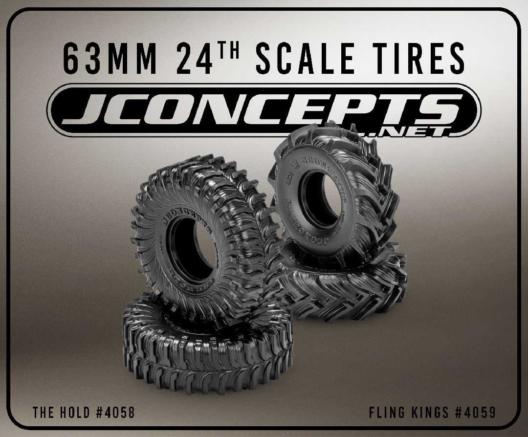 JConcepts 1.0" Fling Kings -Green Compound (SCX24 Wheel)-2.48"OD - Click Image to Close