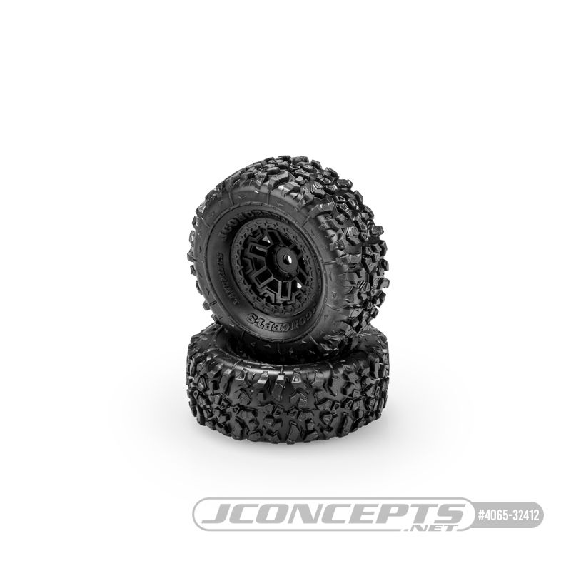 JConcepts Landmines Pre-Mounted on #3446 Wheel-Blk - fits TRX-4M