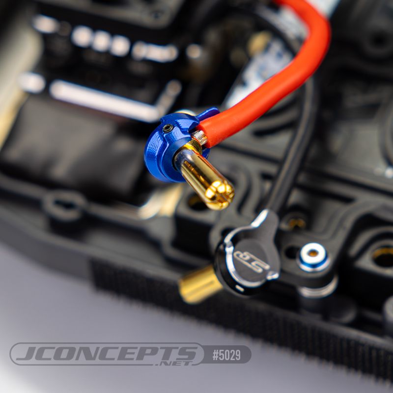 JConcepts battery plug pull set, w/plugs, blue + and black –