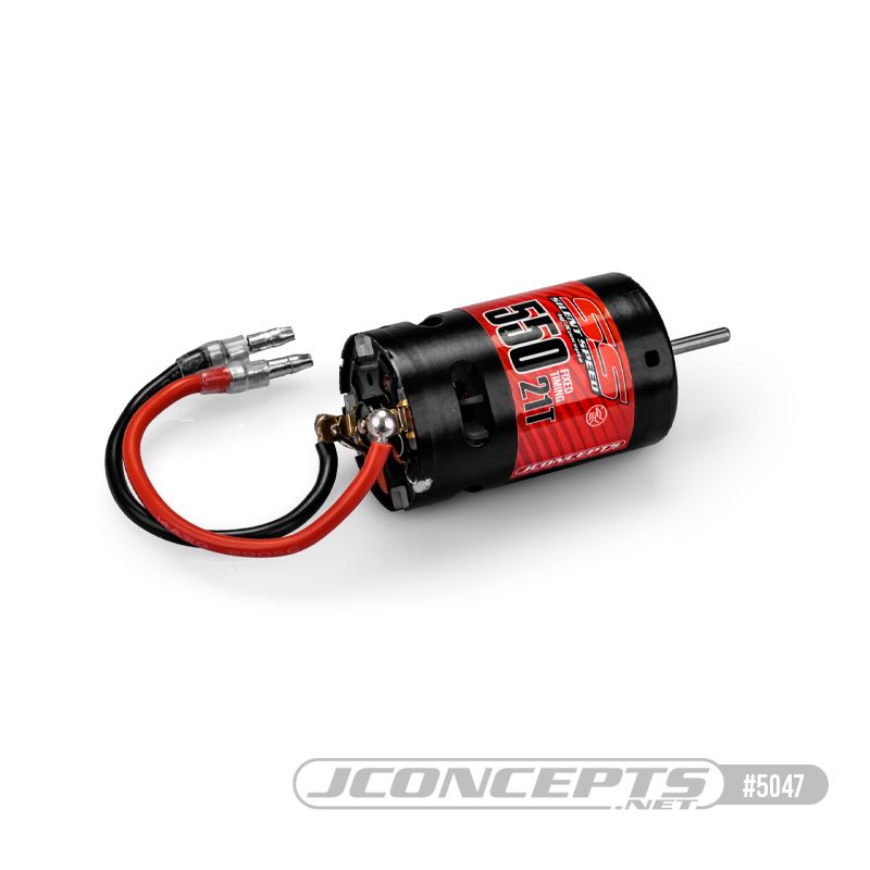 JConcepts - Silent Speed, 550 21T, brushed fixed end bell competition motor (Fits – Traxxas TRX4, other crawler trucks)