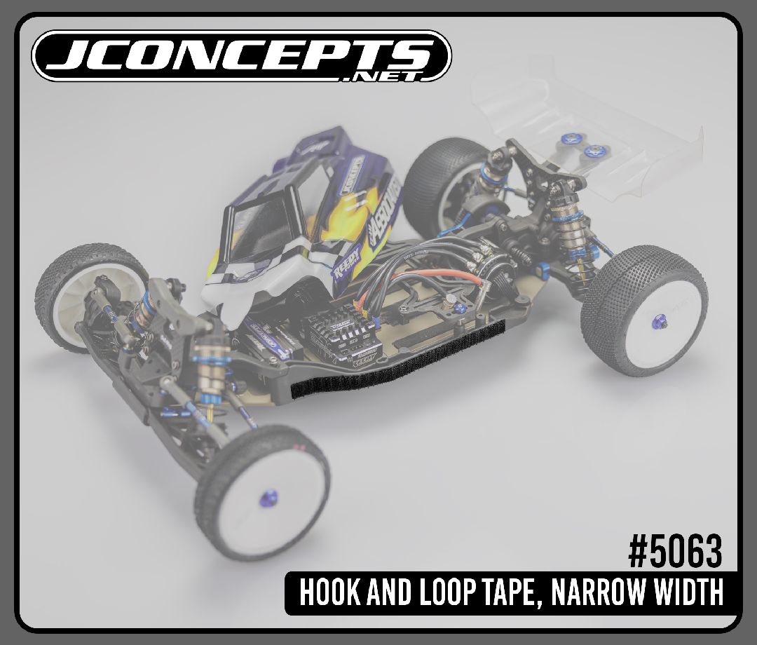 JConcepts Pre-Cut Hook & Loop Tape For 1/10 & 1/8 Buggy (Velcro)