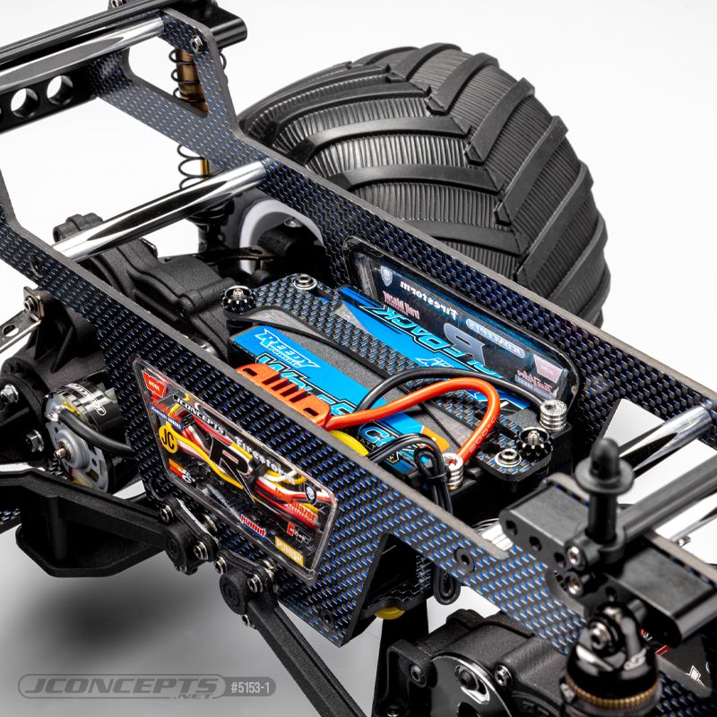 JConcepts Regulator chassis set, carbon fiber - blue hue - Click Image to Close