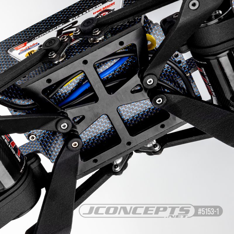 JConcepts Regulator chassis set, carbon fiber - blue hue