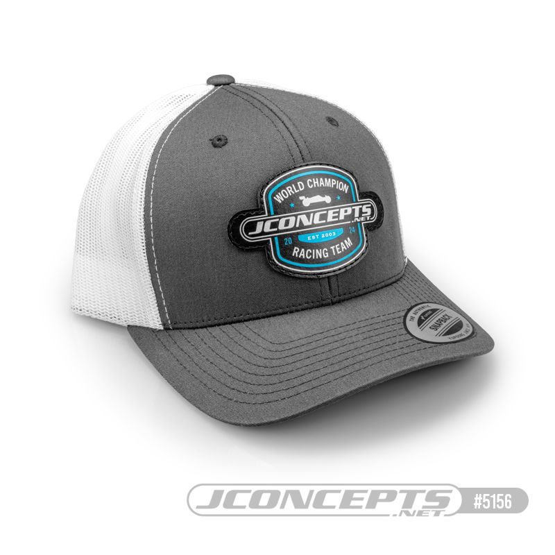 JConcepts - "2024 Ever" hat - round bill, mesh, - White/Gray - Click Image to Close