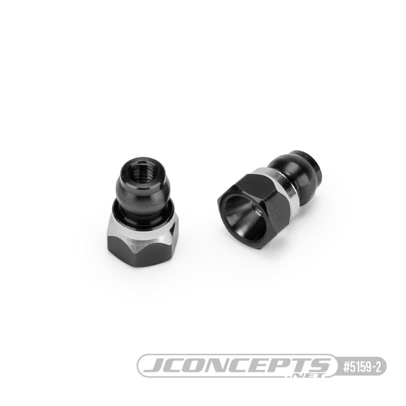 JConceptsRC10B7 Fin Ti front stand-off, (stealth black)8mm