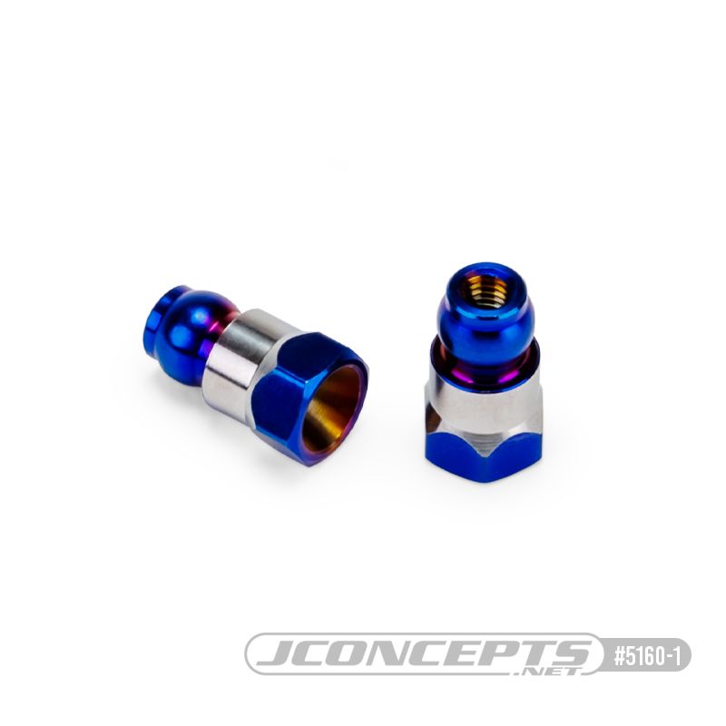 JConceptsRC10B7 Fin Ti rear stand-off, (burnt blue)10mm