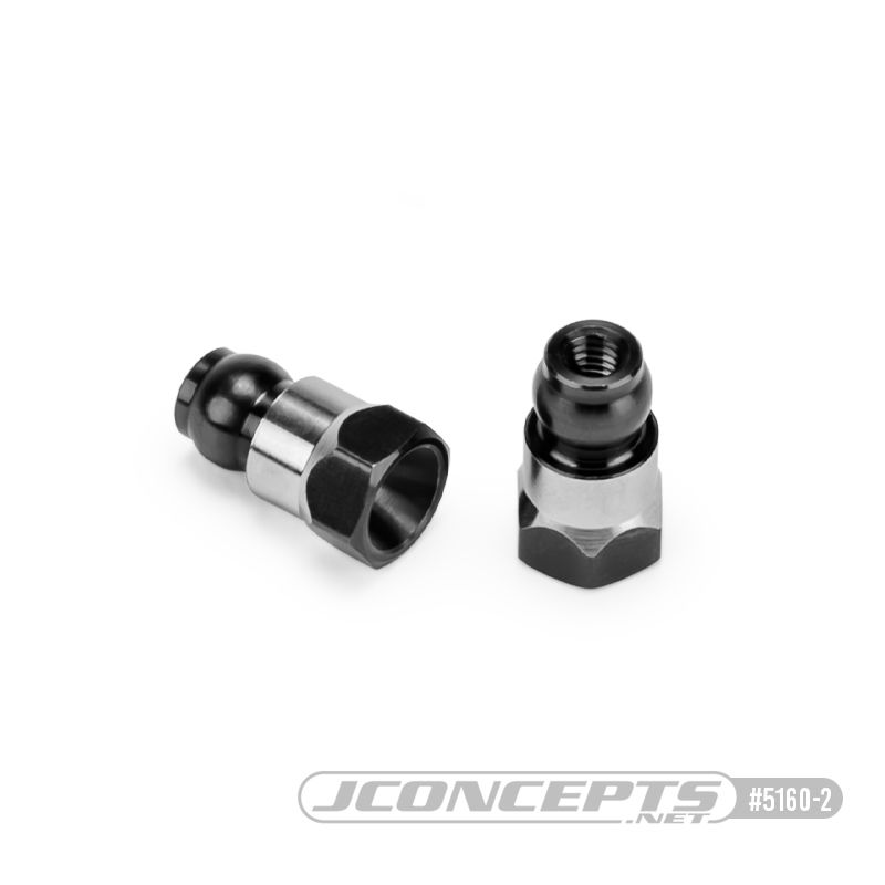 JConceptsRC10B7 Fin Ti rear stand-off, (stealth black)10mm