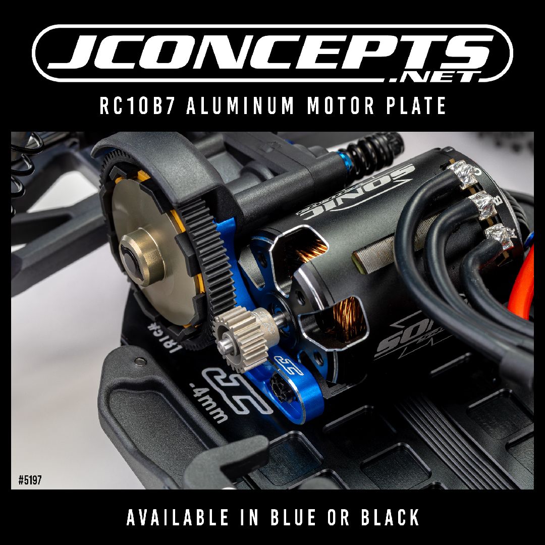 JConcepts - RC10B7 aluminum motor plate - black