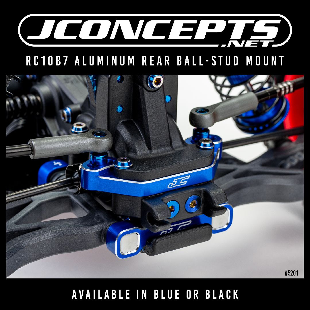 JConcepts - RC10B7 aluminum rear ball-stud mount - black