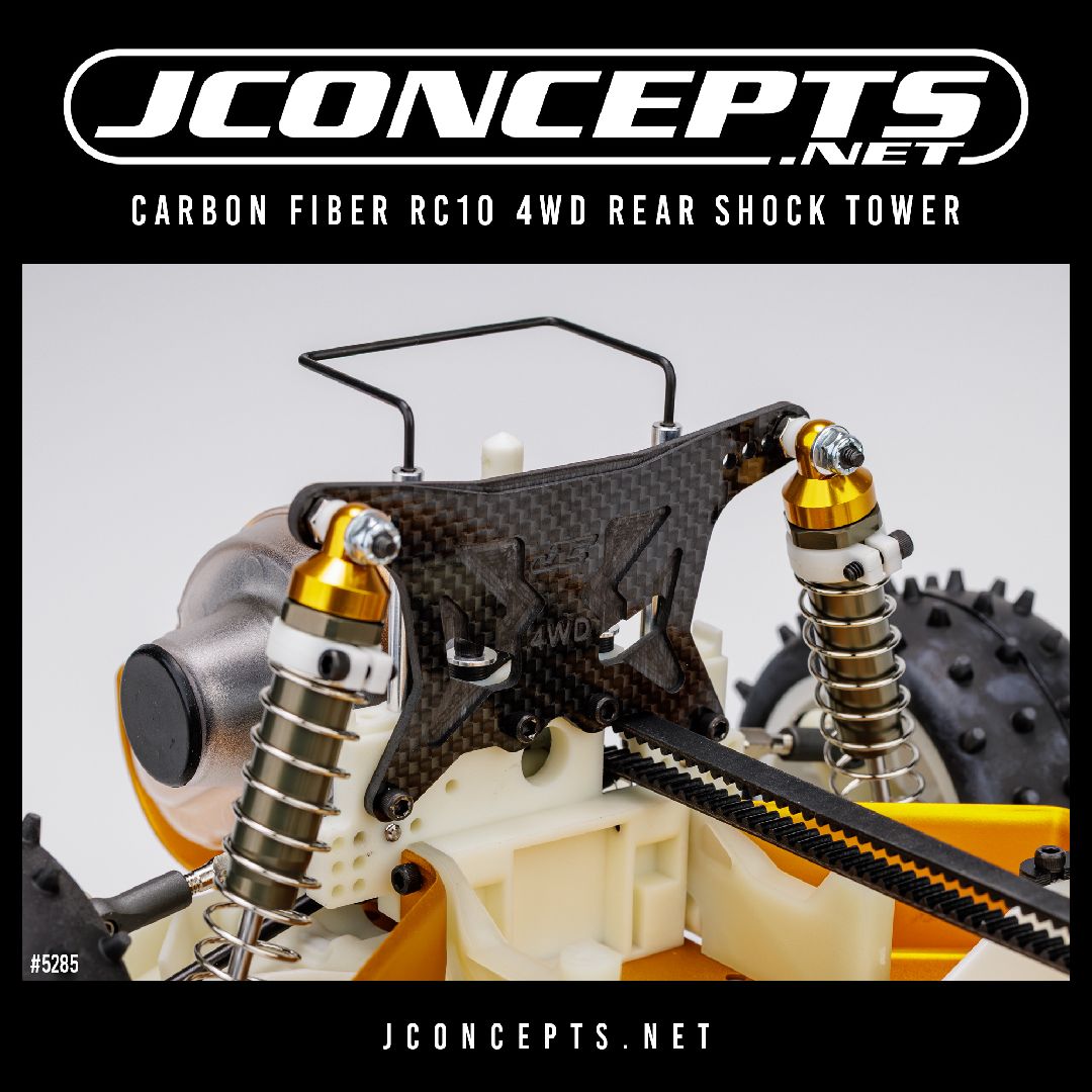 JConcepts carbon fiber RC10 4wd rear shock tower
