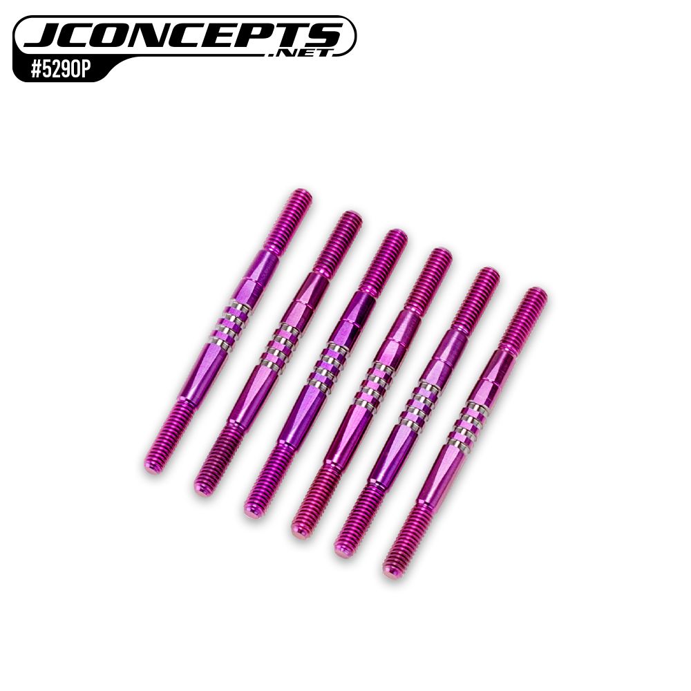 JConcepts - RC10B7 Fin Titanium turnbuckle set, 6pc - Purple