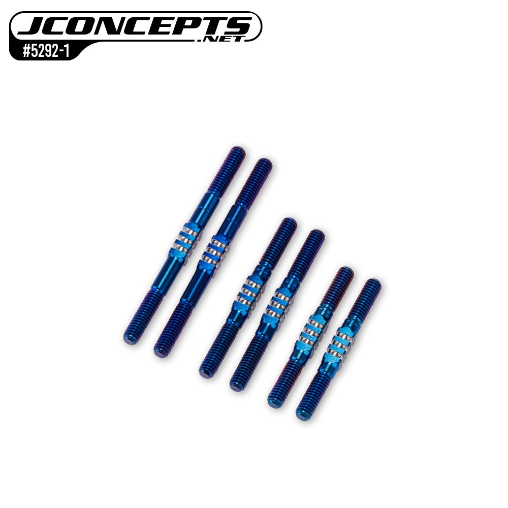JConcepts - RC10 4wd Fin Titanium turnbuckle set, Burnt Blue