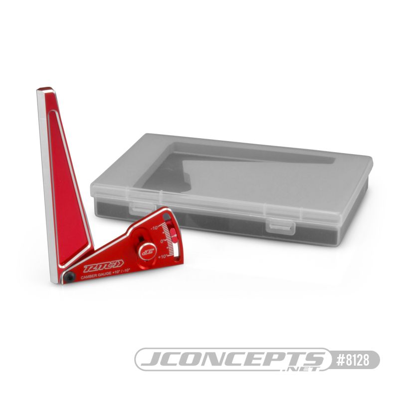 JConcepts RM2 Aluminum camber gauge, 120mm - red - Click Image to Close