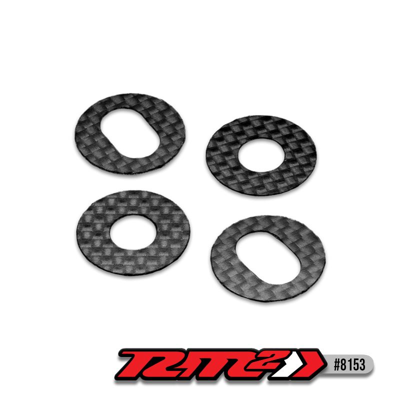 JConcepts RM2 carbon fiber body shell washers, 4pc - Click Image to Close