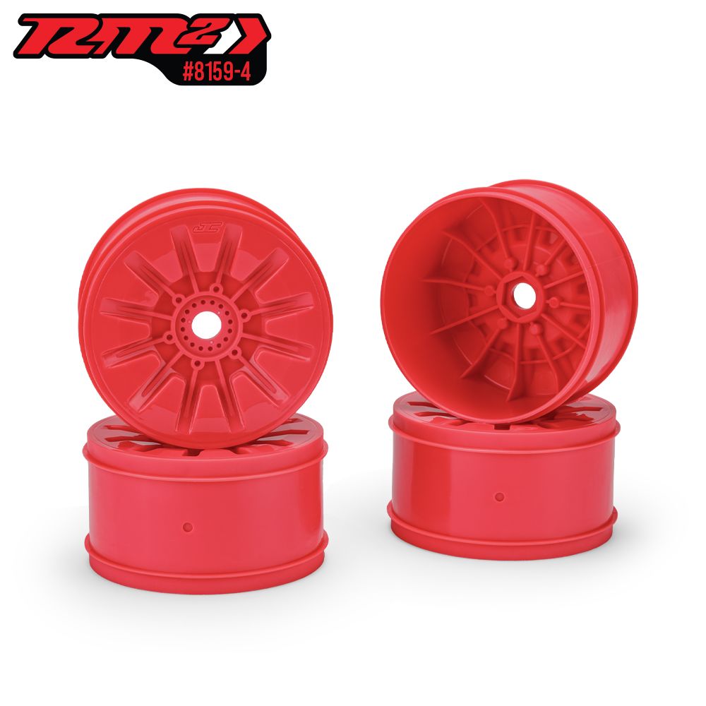 JConcepts RM2, Pioneer 1/8th truck wheel, 4.0" - retro pink (4)