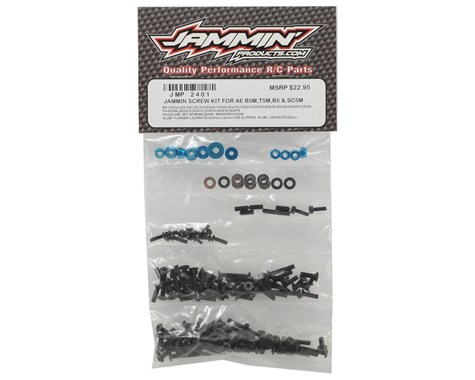 Jammin Products Screw Kit for Associated B5M/T5M/B5/SC5M w/Blue Aluminum Nuts