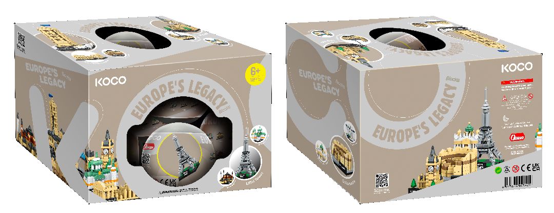 KOCO European Famous Buildings Balls - counter-top display (0109