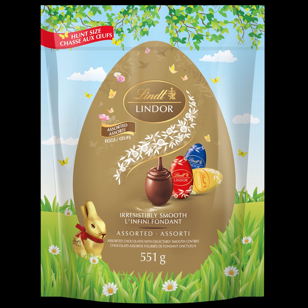 Lindt Lindor Assorted Chocolate Egg Bag 551g