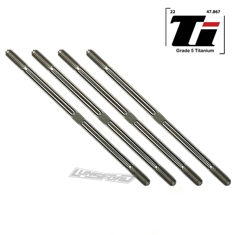 Lunsford 5mm Titanium Turnbuckle Kit for Traxxas E-Revo 2.0 VXL