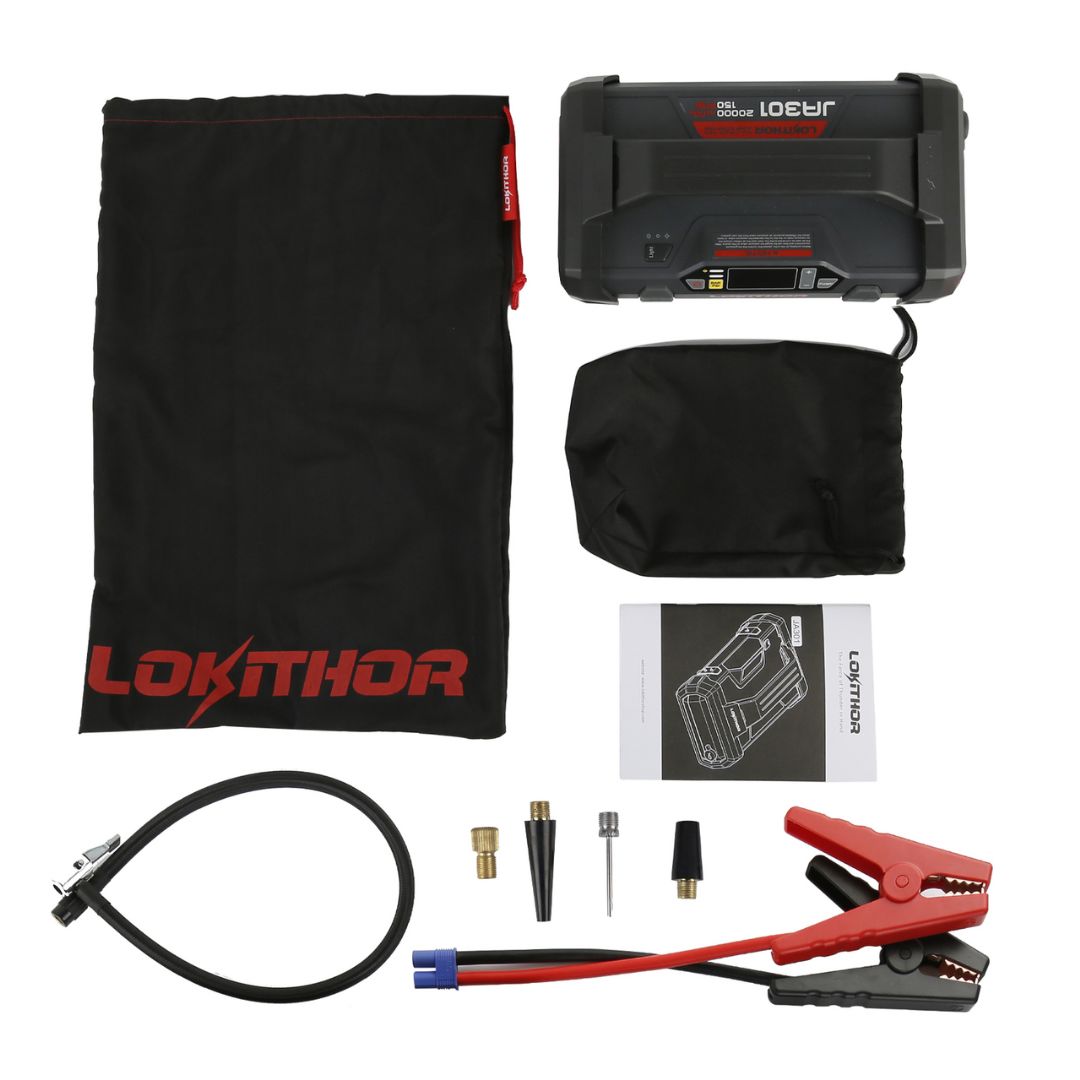 LOKITHOR 2000A 12V Car Jump Starter With 150PSI Air Inflator