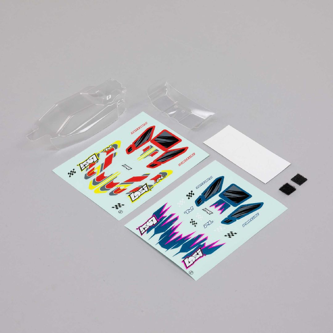 Losi Body, Wing, Clear: Micro-B