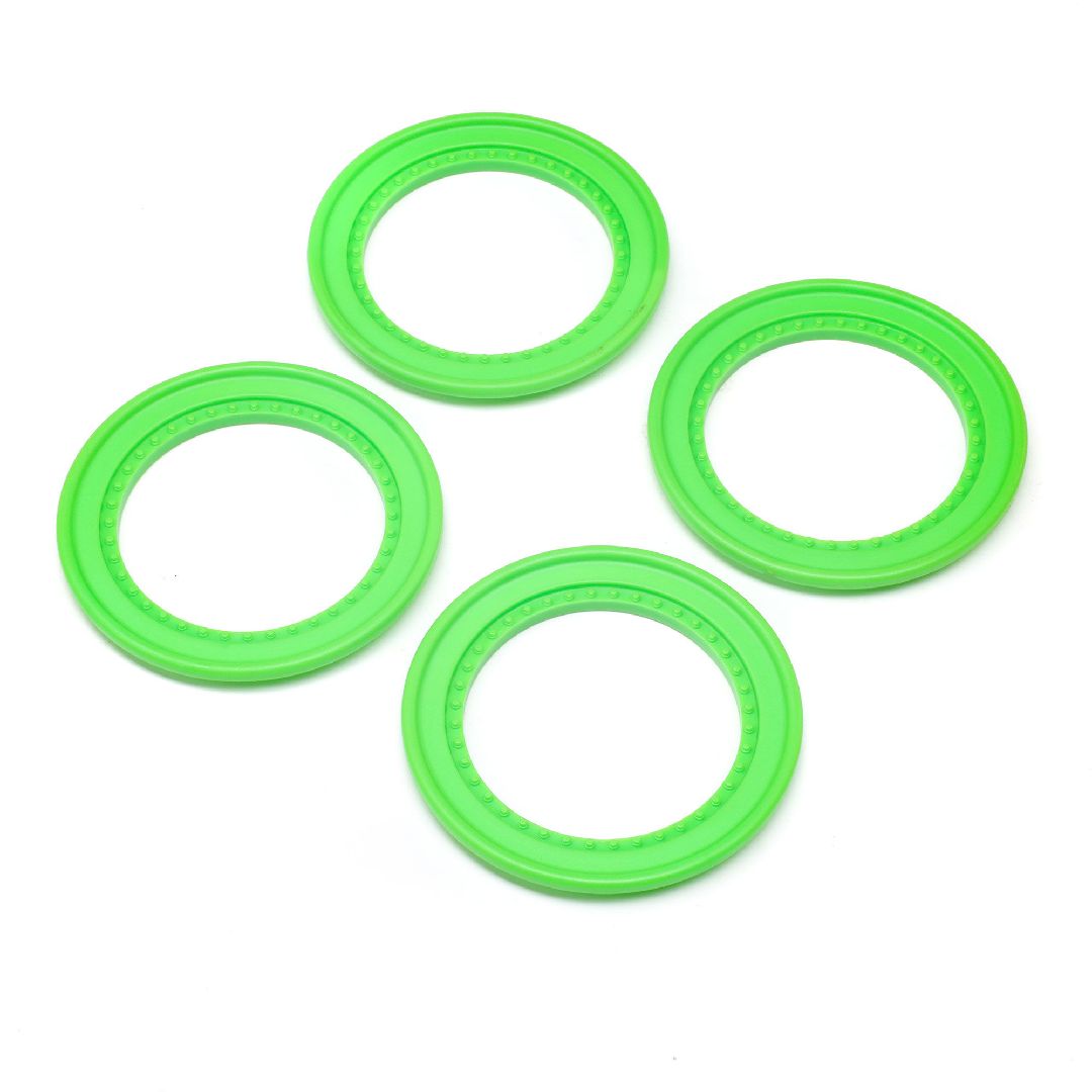 Losi Beadlock Rings, Snap in, Green (4): LMT 2.0