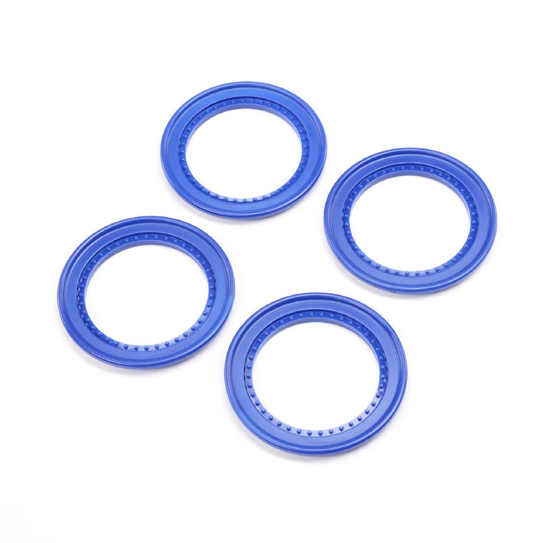 Losi Beadlock Rings, Snap In, Blue (4): LMT 2.0