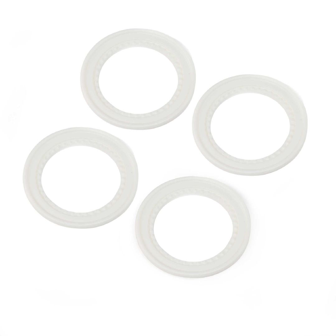 Losi Beadlock Rings, Snap In, White (4): LMT 2.0