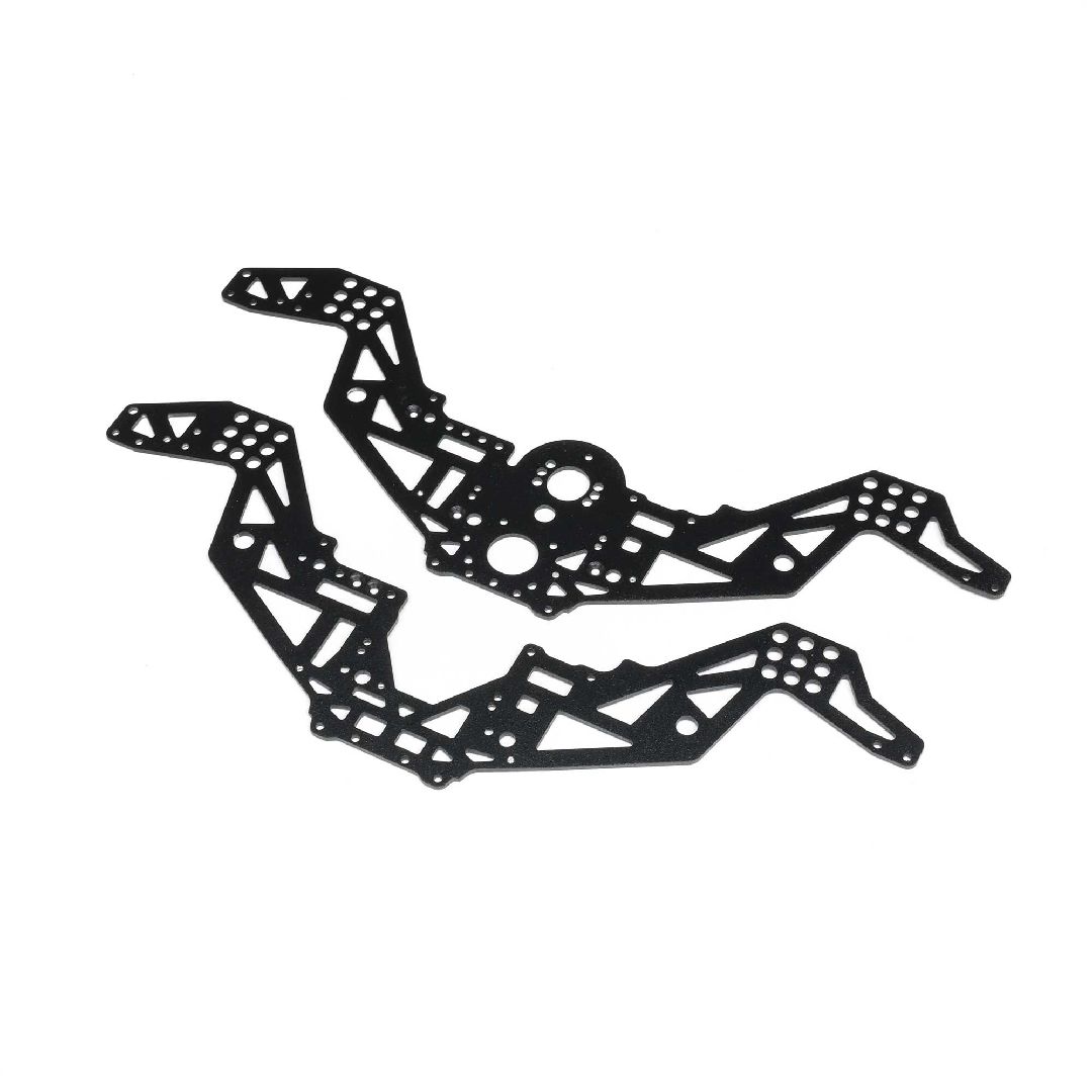 Losi Chassis Plate Set V2, Black: Mini LMT Megalodon
