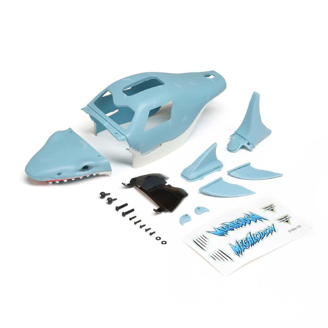 Losi Body Set Complete, Megalodon, Painted: Mini LMT