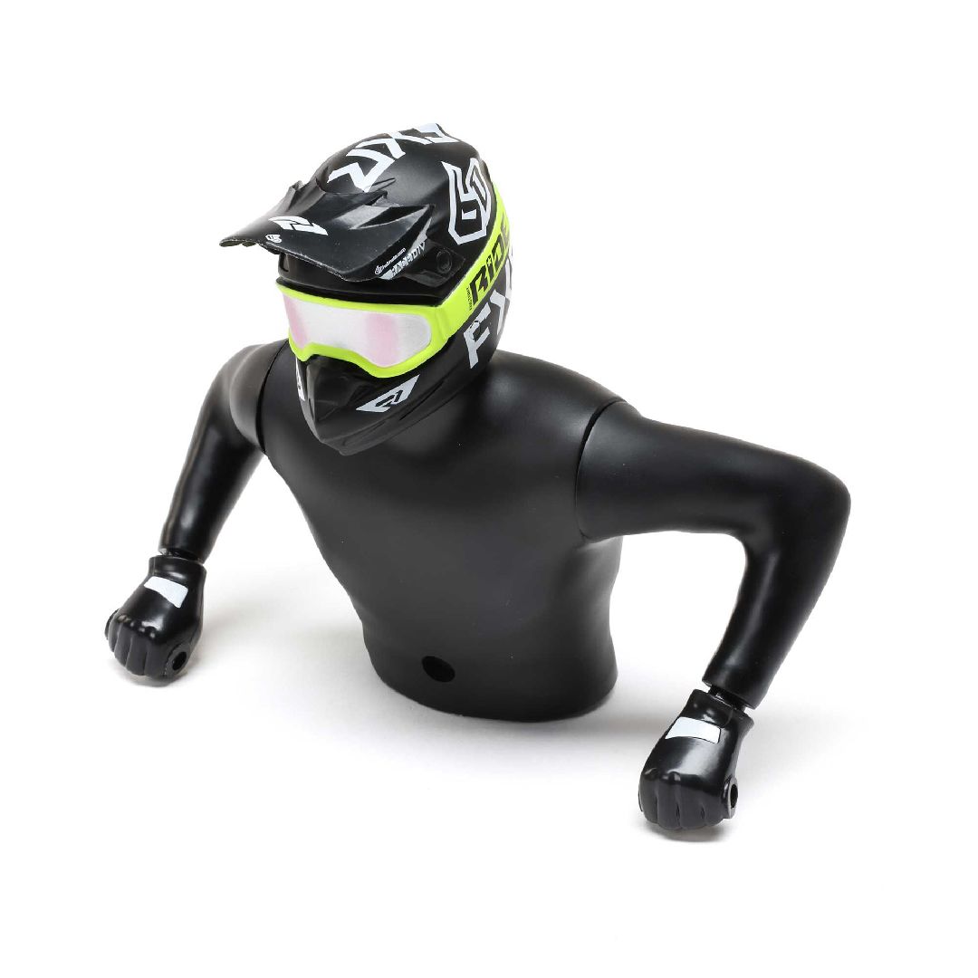 Losi Rider Figure Upper, FXR Yellow: PM-SM Losi Rider Figure Upper, FXR Yellow: PM-SM