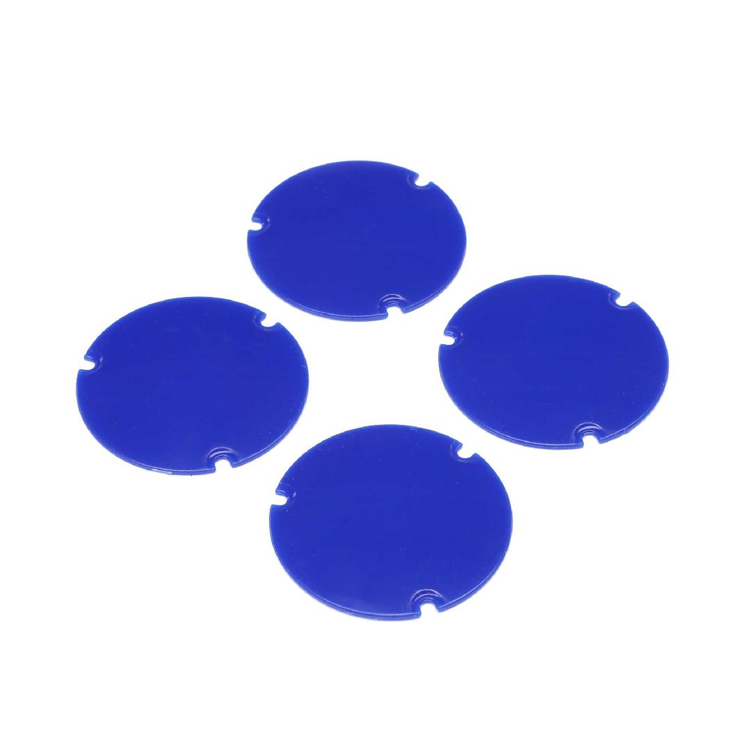 Losi Wheel Cover Set, Blue: 22S Sprint