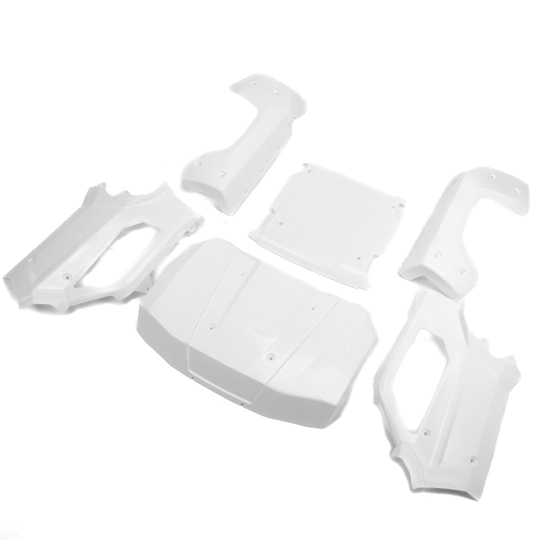 Losi Body Set, Complete, White: 5IVE-T 3.0
