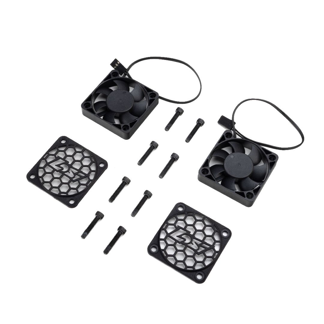 Losi Cooling Fan, 50mm w/Losi Fan Cover (2): 5IVE-TE