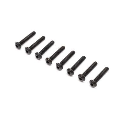 Losi Button Head Screws, 2-56 x 1/2" (8)