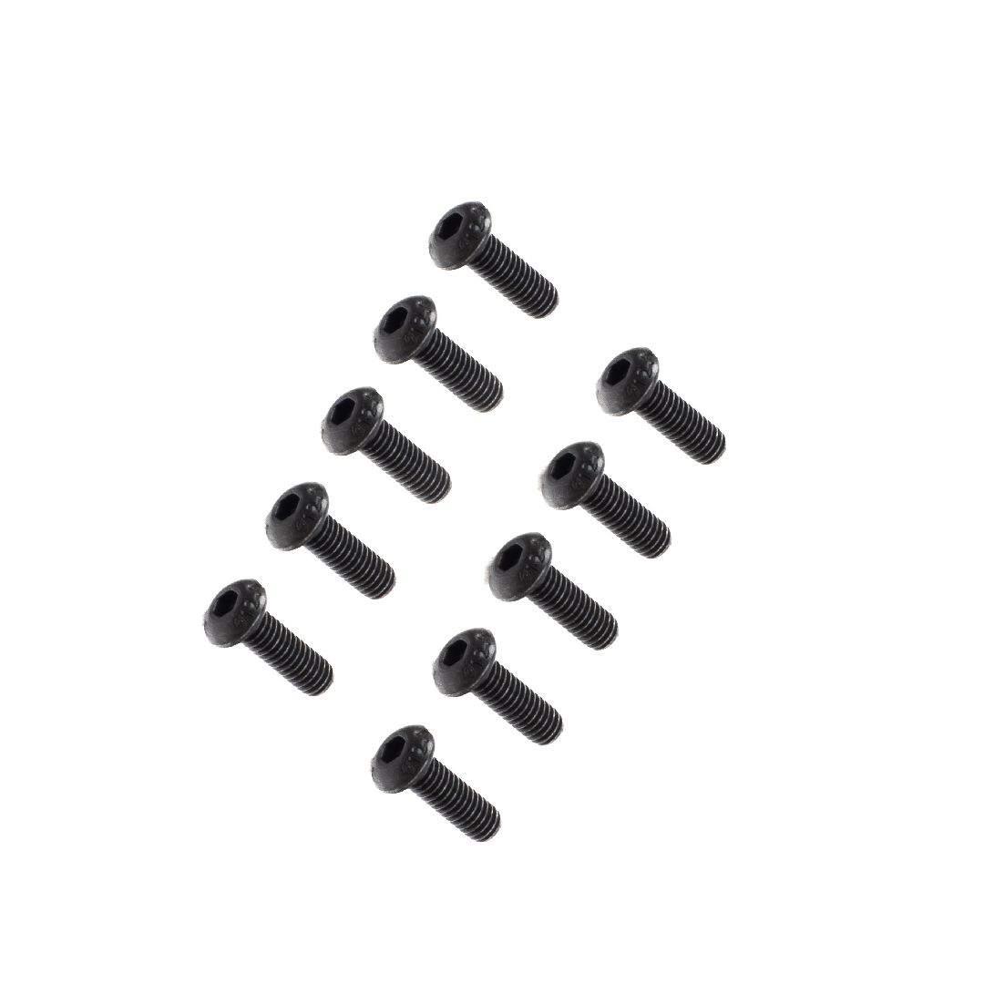 Losi Button Head Screws, M4 x 12mm STL (10)