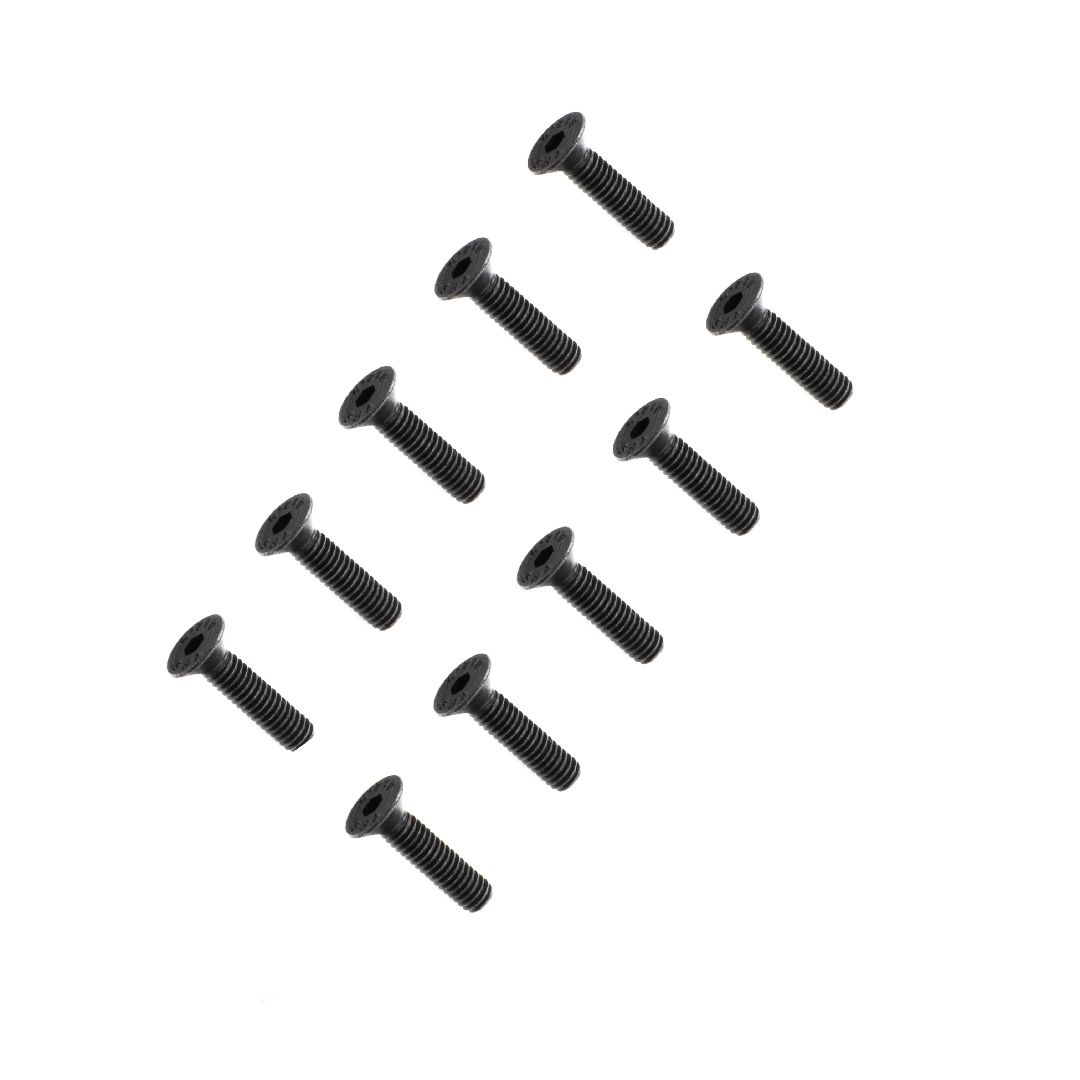 Losi Flat Head Screws, M4 x 16mm STL (10)