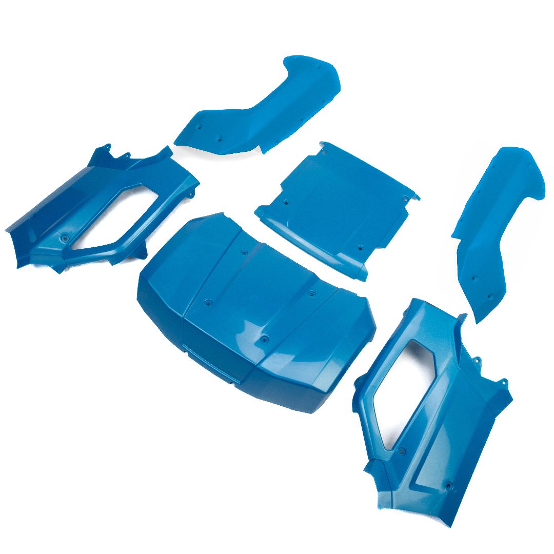 Losi Body Set, Complete, Metallic Blue: 5IVE-T 3.0