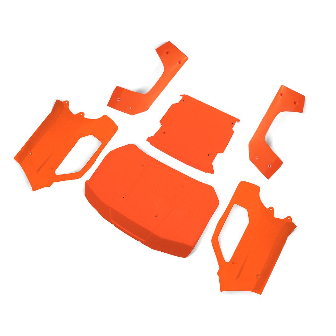 Losi Body Set, Complete, Flourescent Orange: 5IVE-T 3.0